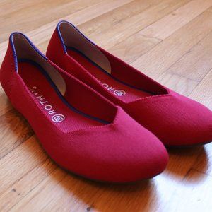 Rothy's Women's Size 11 Red The Flat Round Toe Ballet Flats